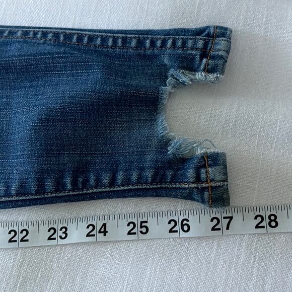 Madewell 10in High-Rise Skinny Chewed Hem Denim Jeans Size 25 - Picture 13 of 16